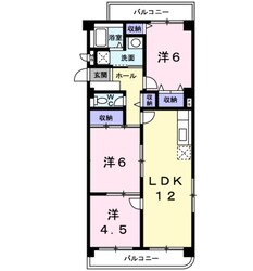 ソレイユ二番館の物件間取画像